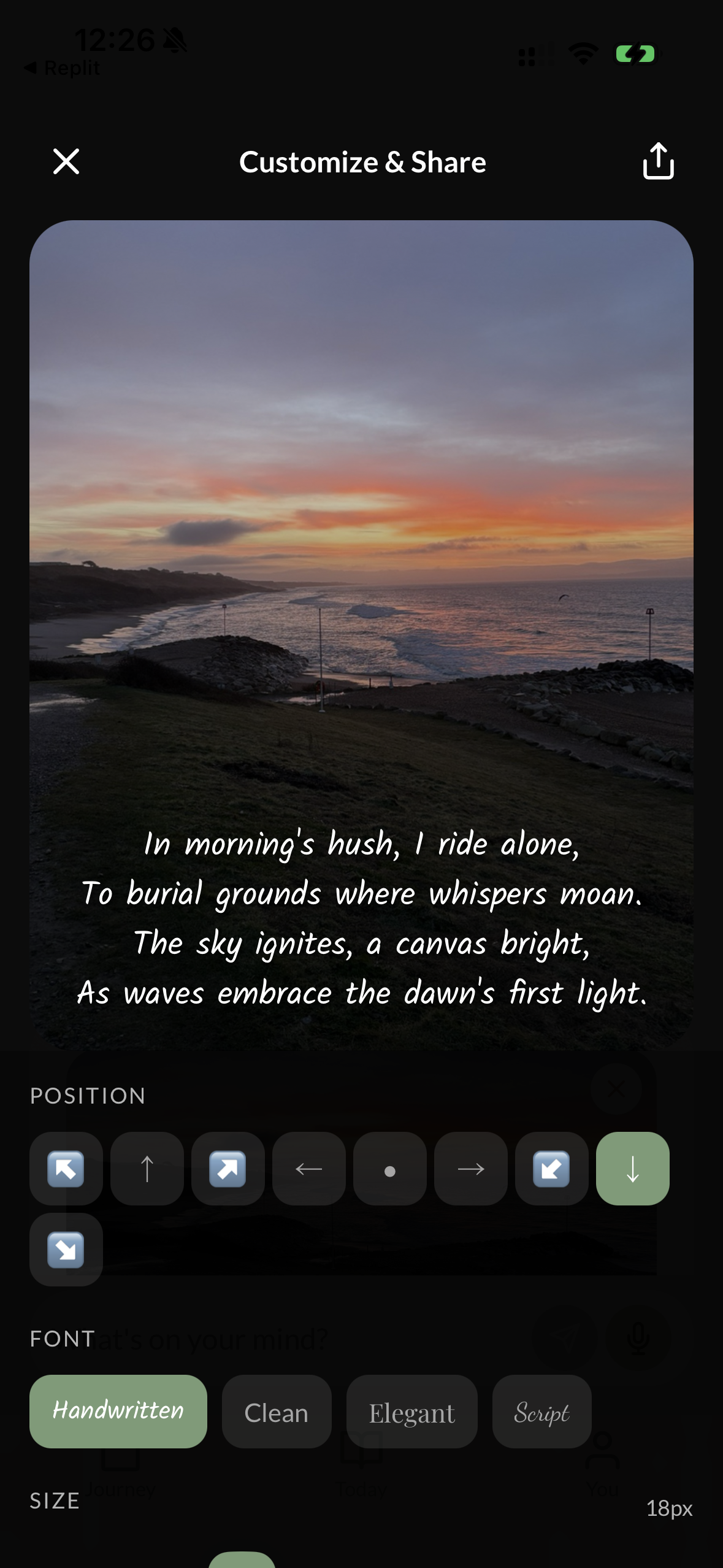 Verse My Days calendar view